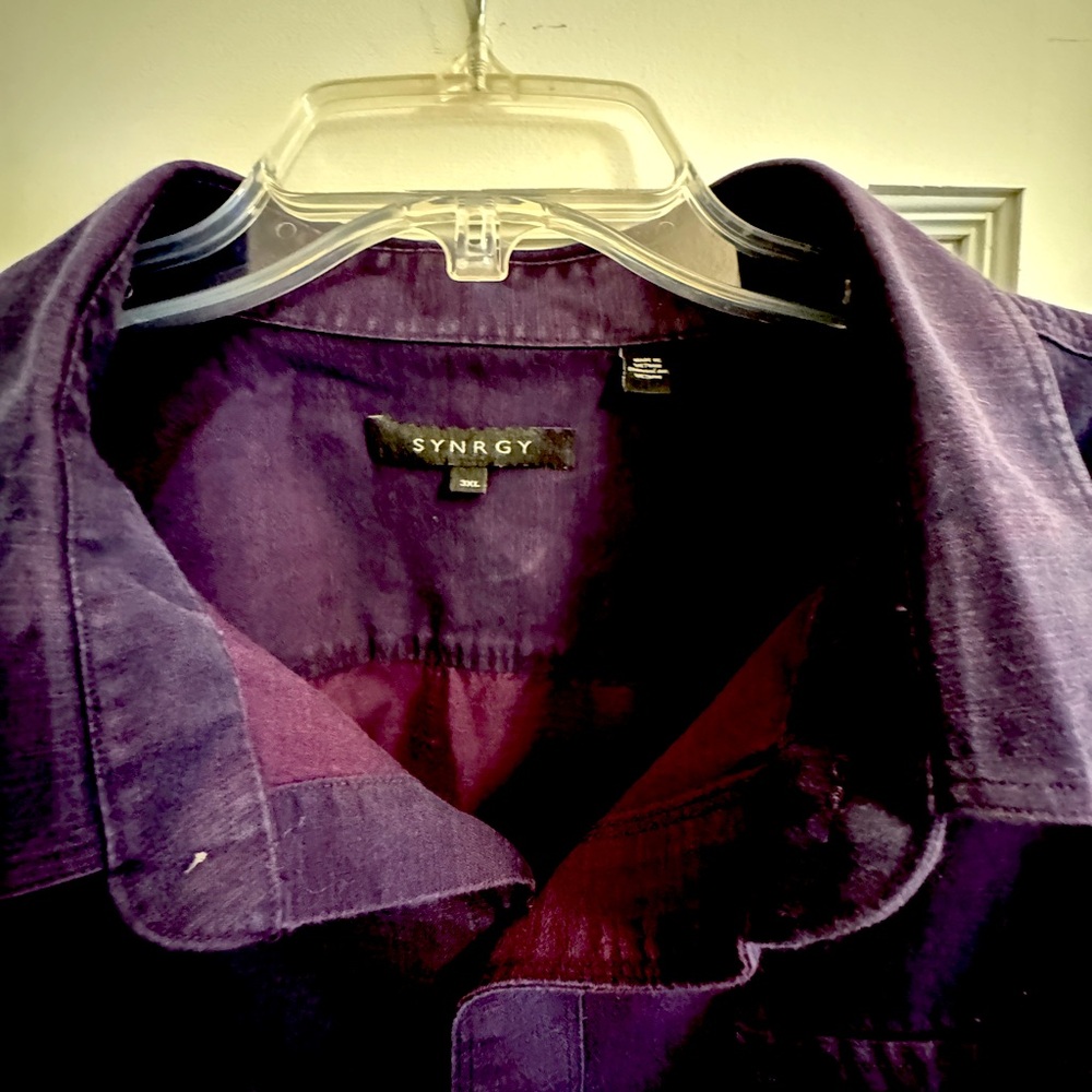 DXL SYNERGY Button down - Great condition- purple